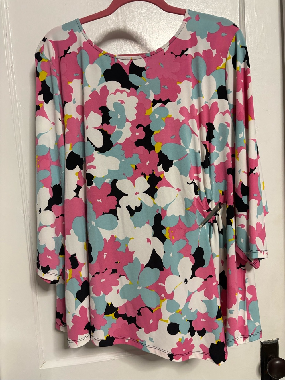 Floral Print Pink & Blue Swing Top